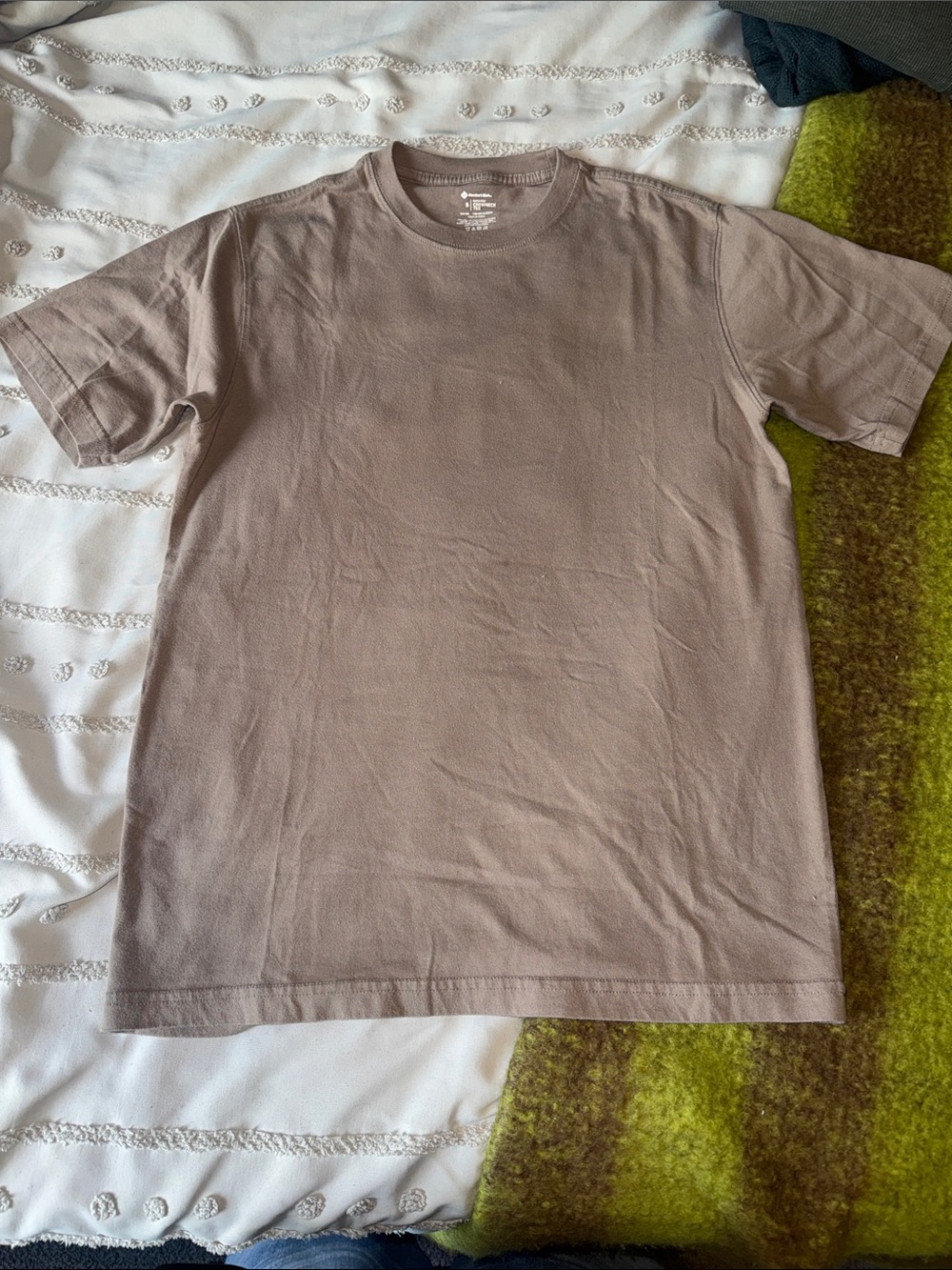 Men's Short Sleeve Crewneck T-Shirt in Taupe